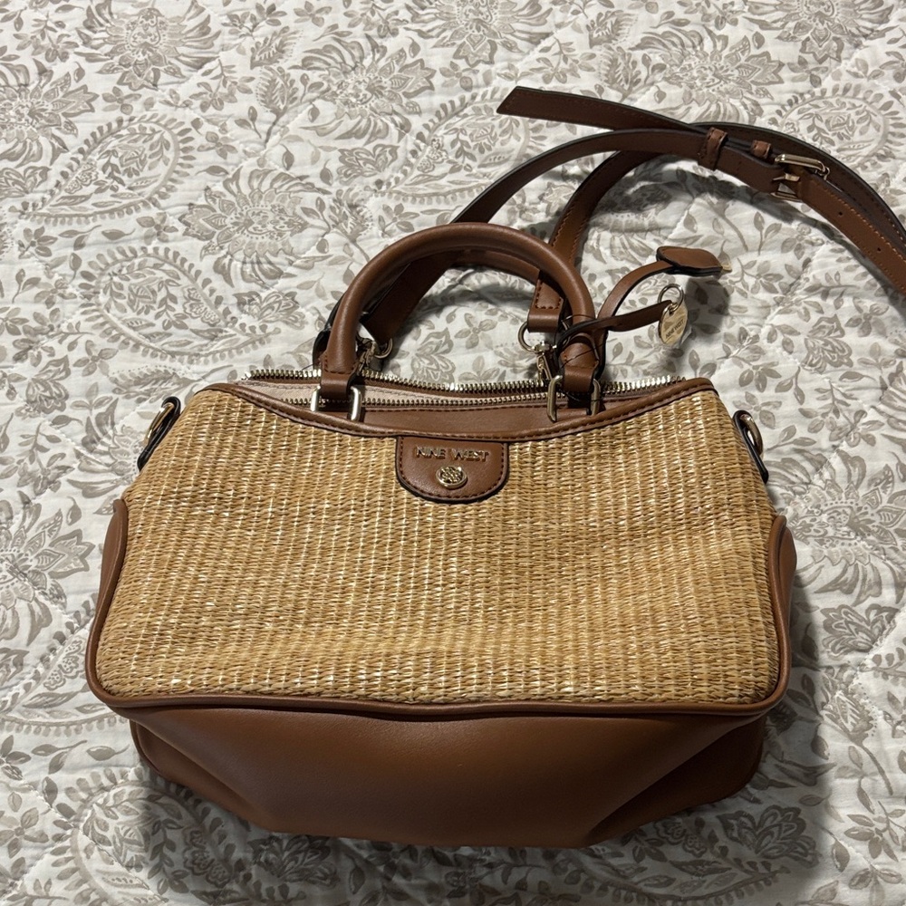 Nine West Tan and Brown Satchel
